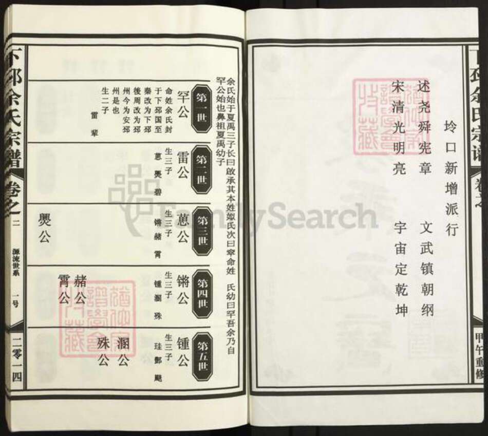 江西省上饶市鄱阳县芦田乡余氏族谱-下邳余氏宗谱.pdf电子版预览图2