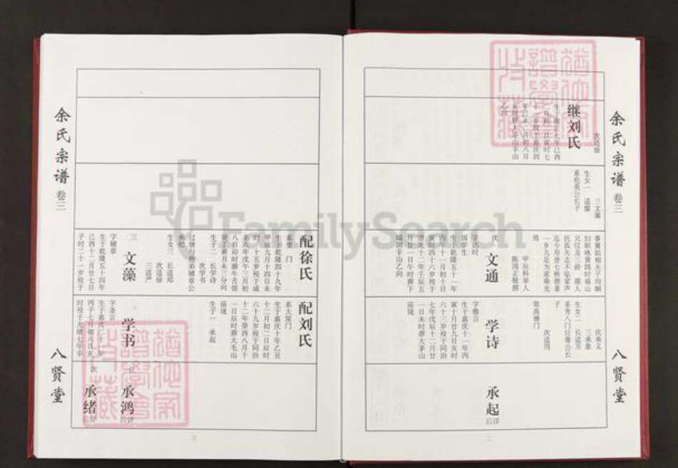 湖北省咸宁市咸安区余氏八贤堂族谱-余氏宗谱.花坪.pdf电子版预览图3