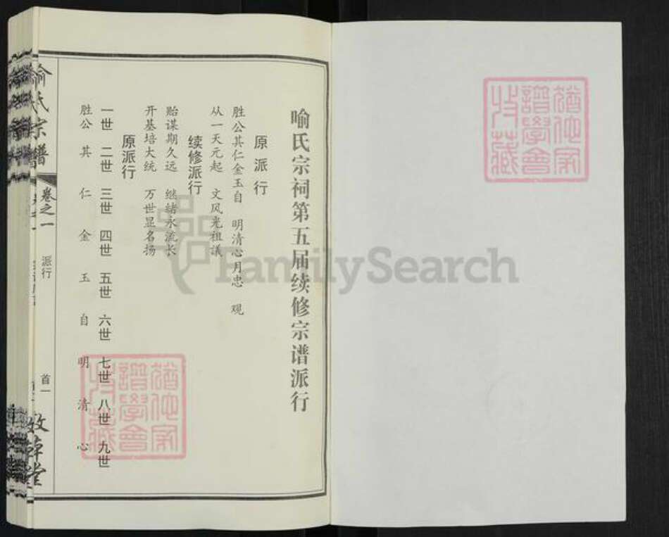 湖北省武汉市新洲区喻氏敦本堂族谱-喻氏宗谱.pdf电子版预览图1