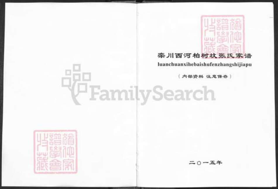 河南省洛阳市栾川县栾川乡张氏族谱-栾川西河柏树坟张氏家谱.pdf电子版预览图1
