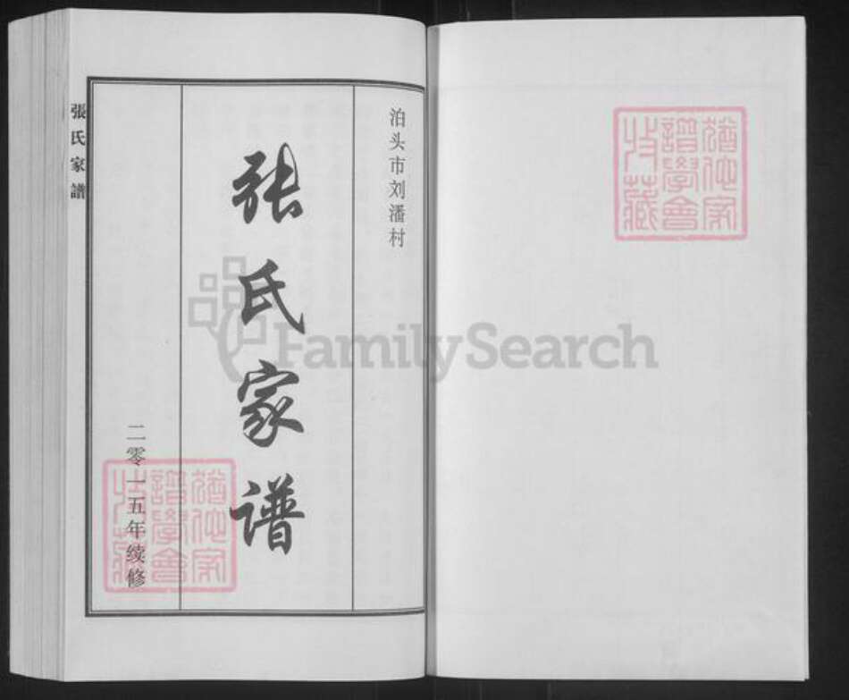 河北省沧州泊头市营子镇张氏族谱-张氏家谱.pdf电子版预览图1