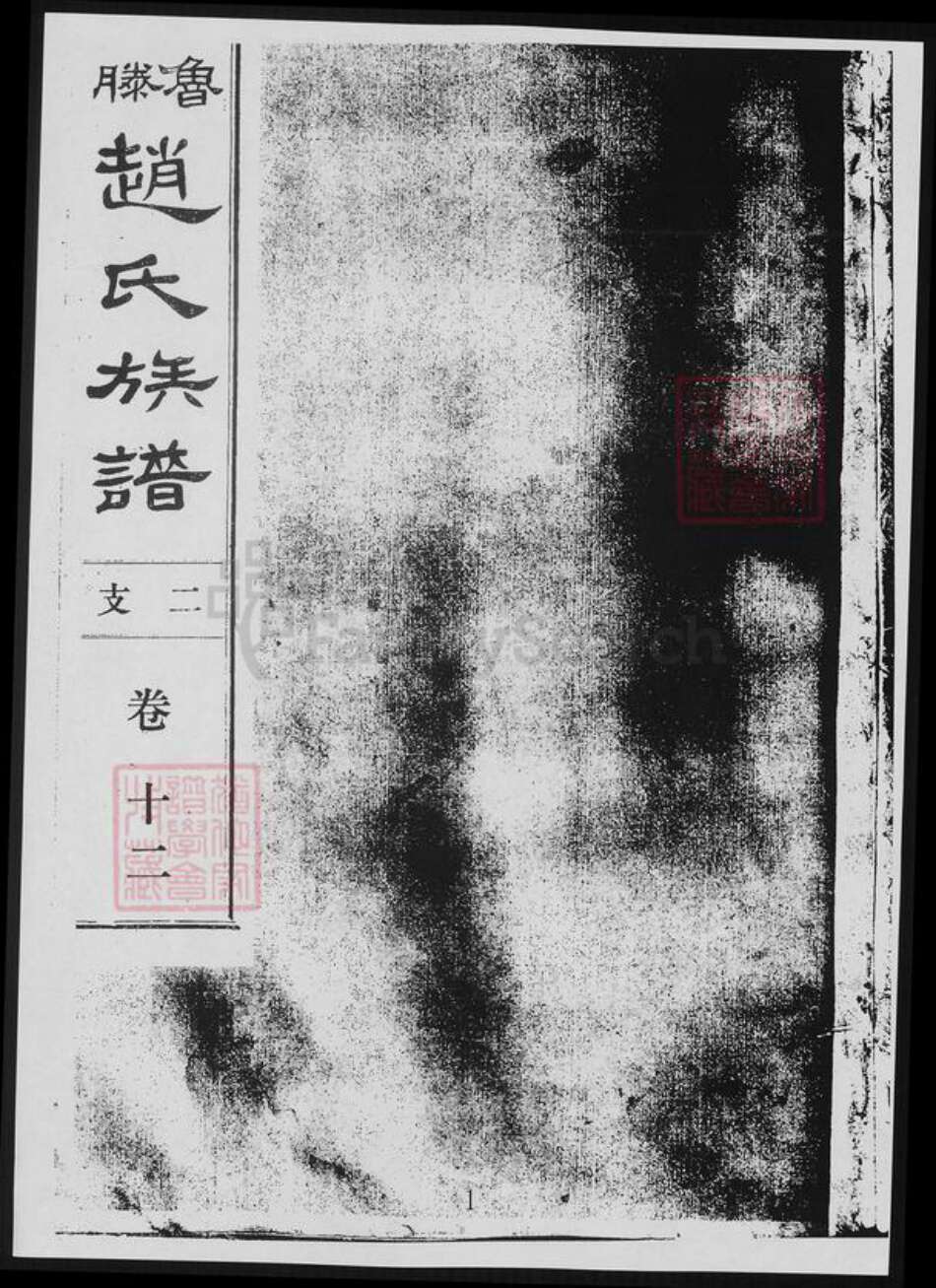 山东省枣庄市滕州市赵氏族谱-赵氏族谱二支.pdf电子版预览图1