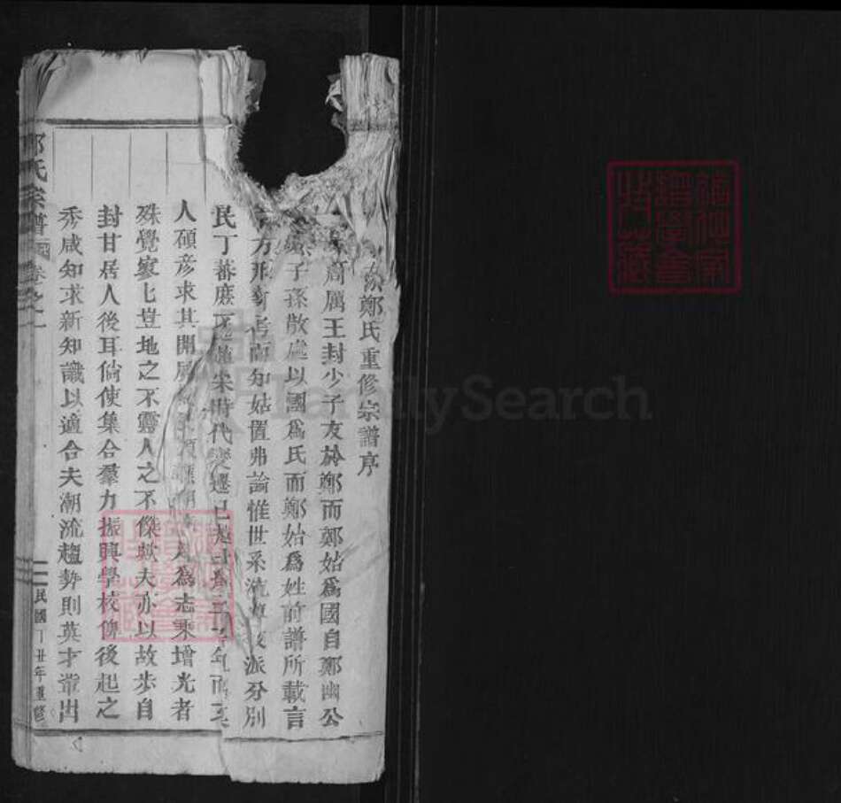 浙江省衢州江山市贺村镇郑氏族谱-郑氏宗谱.pdf电子版预览图1