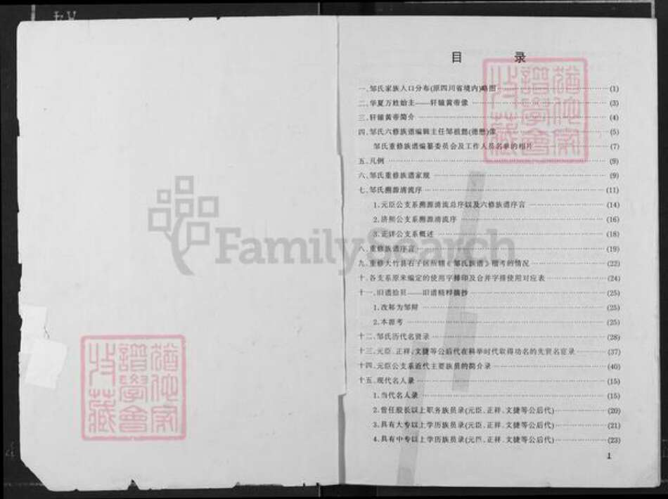 四川省达州市大竹县杨通乡邹氏族谱-邹氏族谱.pdf电子版预览图1