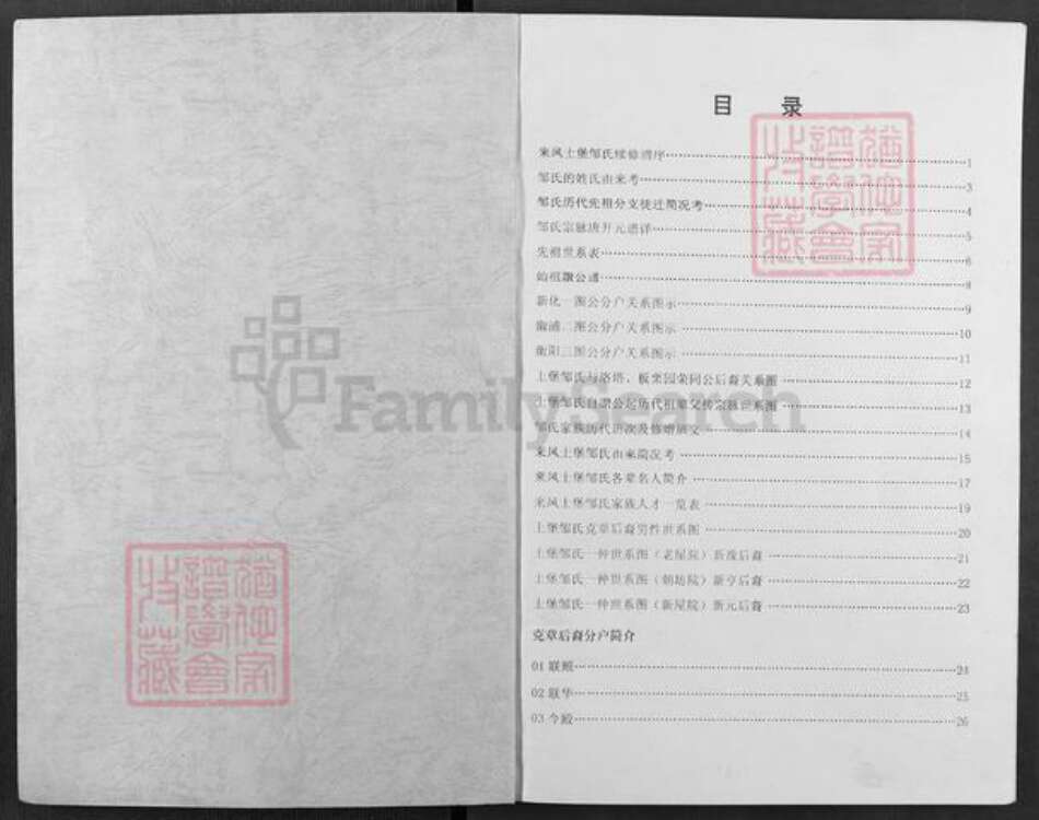 湖北省恩施土家族苗族自治州来凤县翔凤镇邹氏范阳堂族谱-邹氏族谱.pdf电子版预览图1