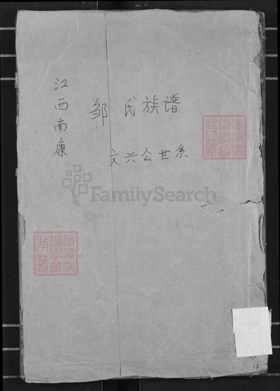 江西省赣州市南康区邹氏范阳堂族谱-江西南康邹氏族谱.文兴公世系.pdf电子版缩略图