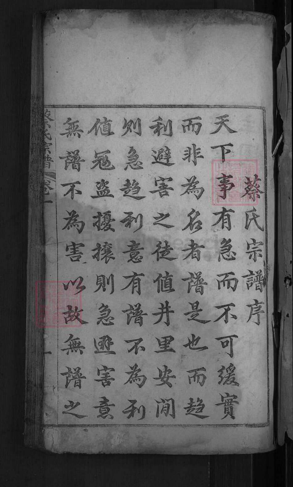 湖北省黄冈市麻城市蔡氏九峰堂族谱-蔡氏宗谱.pdf电子版预览图3