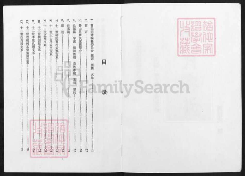 河南省平顶山鲁山县曹氏清靖堂族谱-曹氏宗谱.pdf电子版预览图1