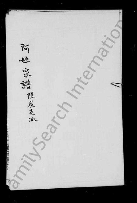 中国阿氏族谱-阿姓家谱：照屋支派.pdf电子版缩略图