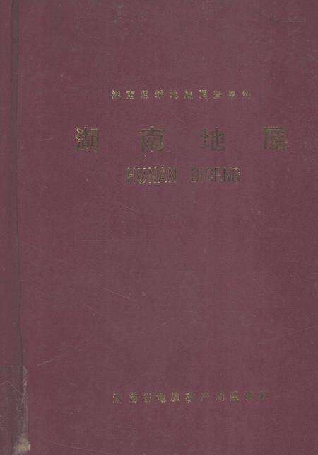 湖南区域地质调查总结湖南地层.pdf电子版_湖南省志