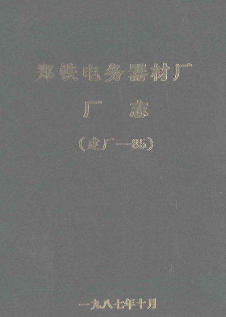 郑铁电务器材厂厂志  建厂-85.pdf电子版_河南省志缩略图
