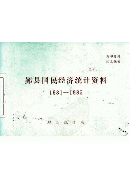 -鄞县国民经济统计资料  1981-1985.pdf电子版_浙江省志缩略图