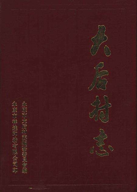 大后村志-永康市大后村志编委会 编-2001.12.pdf电子版_浙江省志缩略图