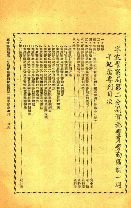 宁波警察局第二分局实施警员警勤区制一周年纪念专刊 [毛衍 主编].pdf电子版_浙江省志预览图1