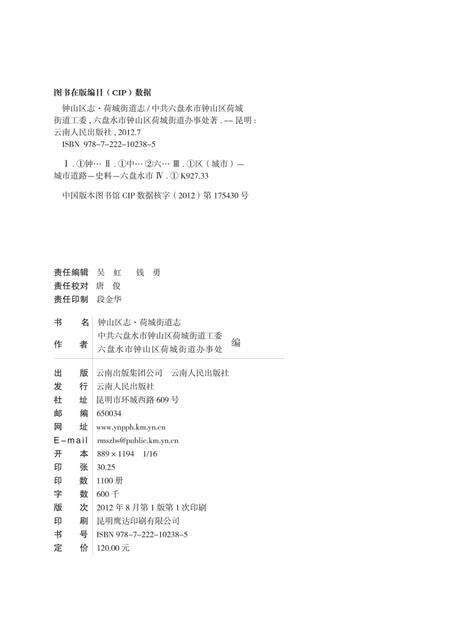 钟山区志  荷城街道志.pdf电子版_贵州省志预览图1