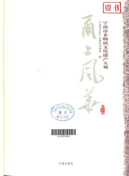 2011-甬上风华  宁波市非物质文化遗产大观鄞州卷.pdf电子版_浙江省志预览图1