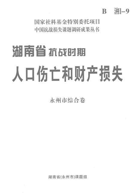 湖南省抗争时期人口伤亡和财产损失.pdf电子版_湖南省志预览图2