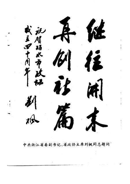 1996-丽水文史资料  第13辑  丽水政协四十周年专辑.pdf电子版_浙江省志预览图2