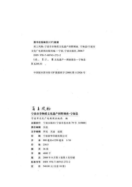 2008-甬上风物：宁波市非物质文化遗产田野调查  宁海县·岔路镇.pdf电子版_浙江省志预览图2