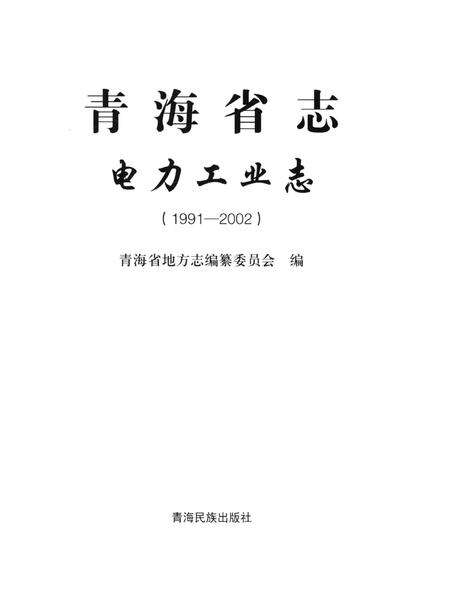青海省志·电力工业志（1991——2002）.pdf电子版_青海省志预览图4