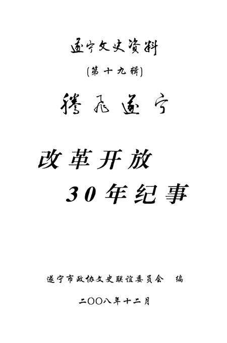 遂宁文史资料（第十九辑）腾飞遂宁改革开放30年纪事.pdf电子版_四川省志预览图4