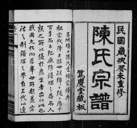 江苏陈氏族谱-陈氏宗谱 [10卷,首末各1卷](别名：吕城坝口陈氏续修宗谱).pdf电子版预览图1