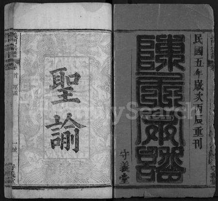 湖北陈氏族谱-陈氏宗谱 [22卷,首1卷](别名：义门宗谱、Chen Shi Zong Pu).pdf电子版预览图1