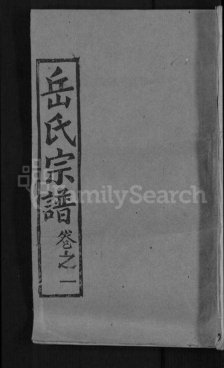 湖北岳氏族谱-岳氏宗谱 [3卷,首1卷](别名：武汉市新洲县岳氏宗谱).pdf电子版