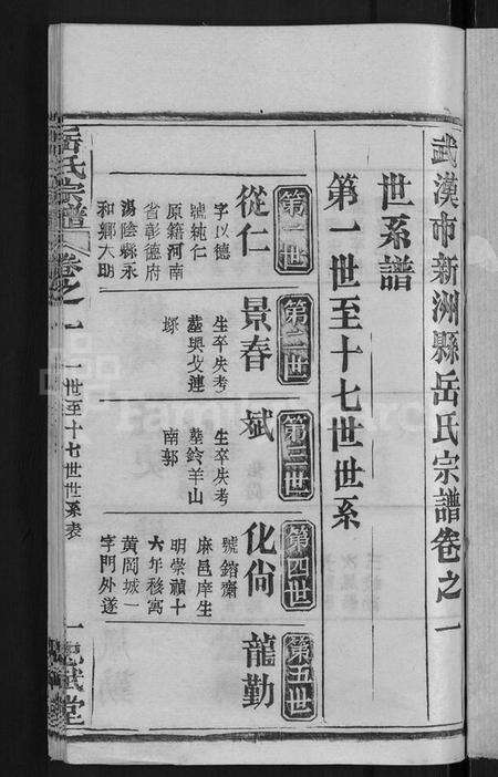湖北岳氏族谱-岳氏宗谱 [3卷,首1卷](别名：武汉市新洲县岳氏宗谱).pdf电子版预览图3