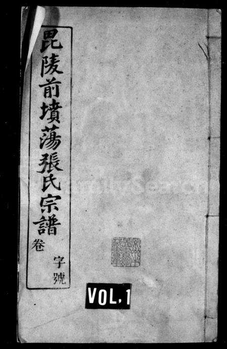 江苏张氏族谱-张氏宗谱 [28卷,首1卷](别名：毘陵前坟荡张氏宗谱).pdf电子版缩略图