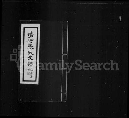 江苏张氏族谱-清河张氏支谱(张氏支谱).pdf电子版预览图1