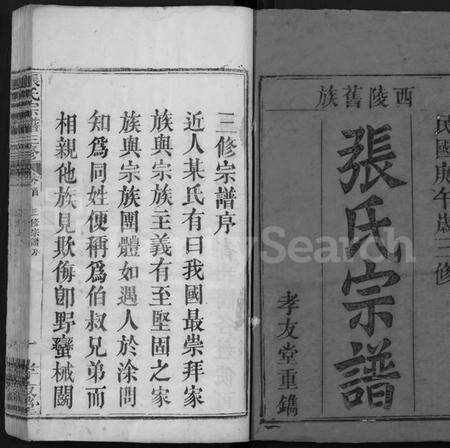 湖北张氏族谱-张氏宗谱 [13卷,首2卷](别名：张氏宗谱三修、Zhang Shi Zong Pu).pdf电子版预览图1