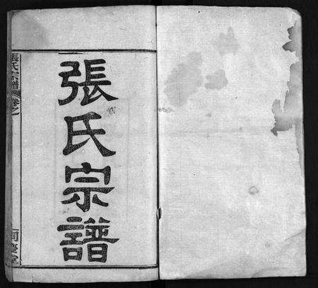 湖北张氏族谱-张氏宗谱 [13卷,首4卷](别名：黄冈张氏纂修宗谱、黄冈张氏宗谱、Zhang Shi Zong Pu、张氏宗谱).pdf电子版预览图1