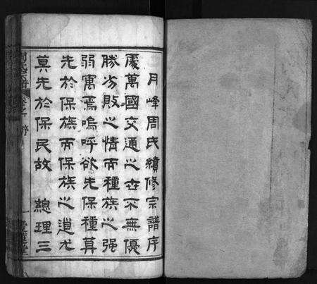 湖北周氏族谱-周氏宗谱 [9卷,首末各1卷](别名：Zhou Shi Pong Zu、月峰周氏宗谱).pdf电子版预览图1