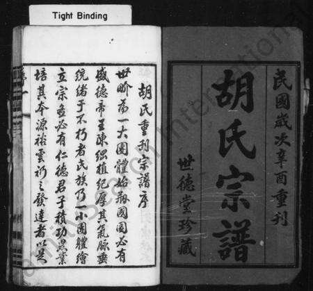 江苏胡氏族谱-胡氏宗谱 [12卷, 首1卷](别名：东安胡氏宗谱).pdf电子版预览图1