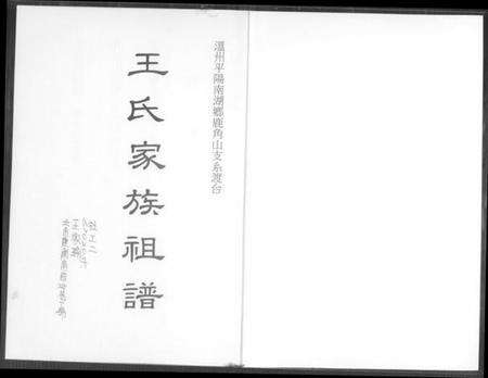 浙江王氏族谱-王氏家族祖谱.pdf电子版预览图1