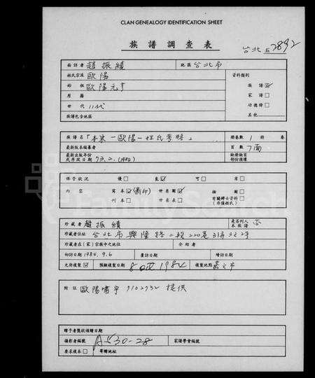 湖南欧阳氏族谱-欧阳氏官田族宗系概略.pdf电子版预览图1