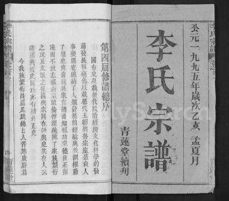 湖北李氏族谱-李氏宗谱 [22卷,首2卷](别名：安邑李氏宗谱).pdf电子版预览图1