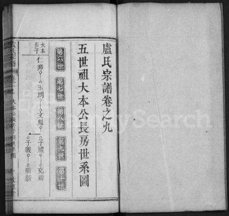 湖北卢氏族谱-卢氏宗谱 [11卷,首1卷](别名：Lu Shi Zong Pu).pdf电子版预览图1