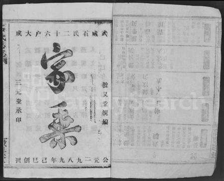 湖北石氏族谱-石氏总志(武威石氏二十六户大成家乘).pdf电子版预览图1