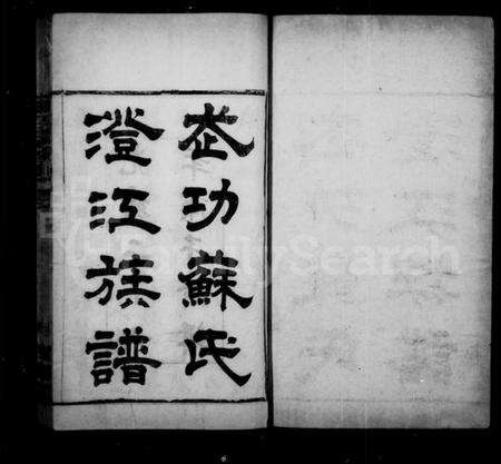 江苏苏氏族谱-武功苏氏澄江族谱 [22卷,首1卷](别名：澄江苏氏族谱).pdf电子版预览图1