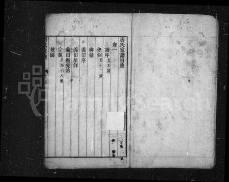 江苏唐氏族谱-毘陵唐氏家谱 [12卷](别名：唐氏家谱).pdf电子版预览图1