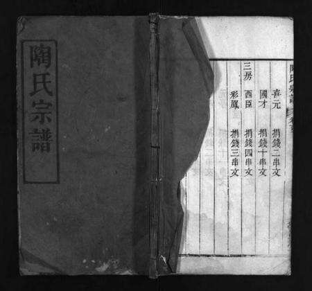 湖北陶氏族谱-陶氏宗谱 [4卷,首2卷](别名：陶氏续修宗谱、Tao Shi Zong Pu、陶氏宗谱).pdf电子版预览图1