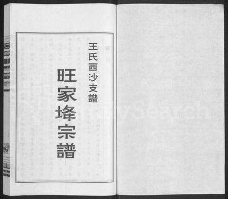 江苏王氏族谱-王氏西沙支谱旺家(土夅)宗谱 [不分卷](别名：旺家(土夅)王氏宗谱).pdf电子版预览图1