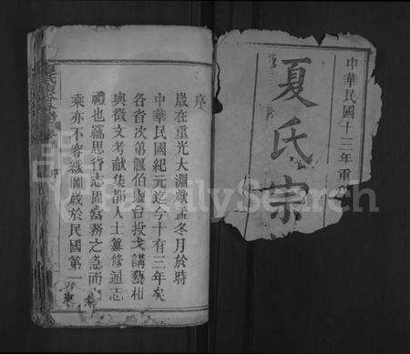 湖北夏氏族谱-夏氏东分分谱 [14卷,首1卷](别名：夏氏宗谱).pdf电子版预览图1