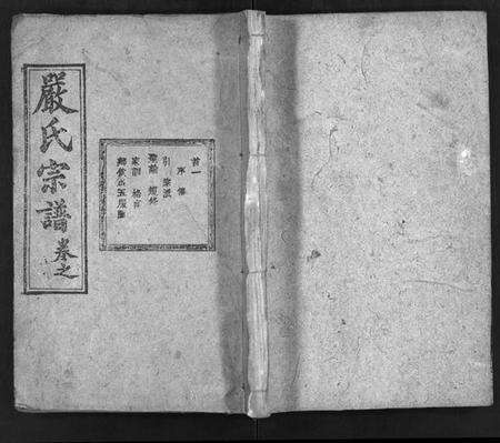 湖北严氏族谱-严氏宗谱 [27卷,首4卷](别名：Yan Shi Zong Pu、义水严氏宗谱、严氏宗谱).pdf电子版预览图1