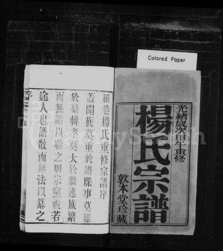 江苏杨氏族谱-杨氏宗谱 [16卷](别名：罗巷杨氏宗谱).pdf电子版预览图1