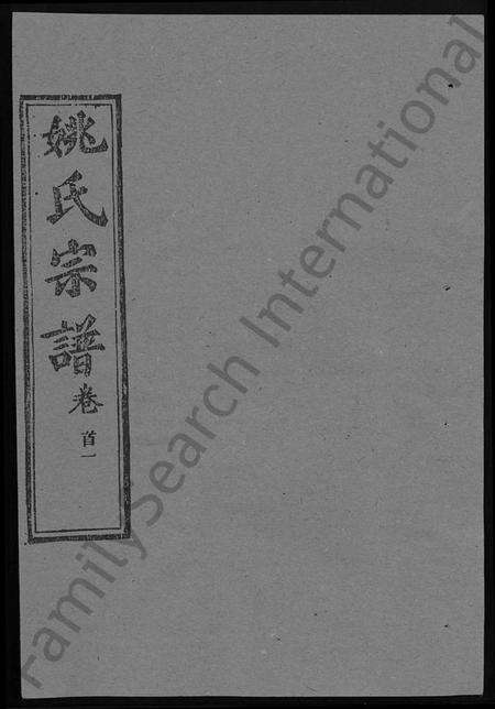 湖北姚氏族谱-姚氏宗谱 [13卷,首2卷](别名：Yao Shi Zong Pu、姚氏宗谱).pdf电子版缩略图