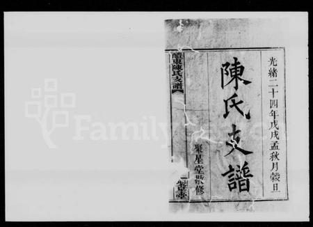 湖南陈氏族谱-花麦田陈氏支谱 [4卷,末1卷].pdf电子版预览图1