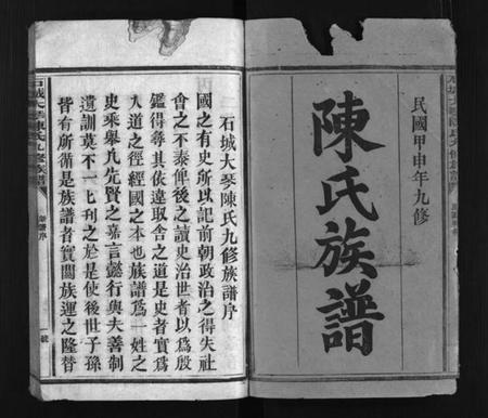 江西陈氏族谱-石城大琴陈氏九修族谱 [23卷, 彚志4卷].pdf电子版预览图1